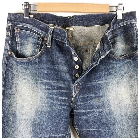 Canton Overalls Japanese Selvedge Denim Jeans Regular Fit 32x30 - Picture 3 of 9